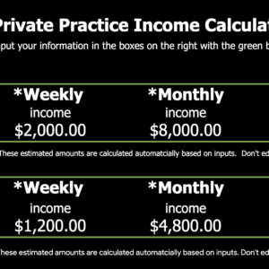 Private Practice Income Calculator